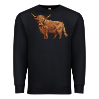 Black highland cow Premium Sweatshirt - BarkalooDesign