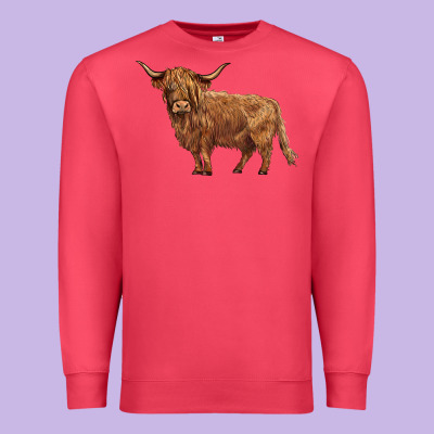 Highland Cow Premium Sweatshirt Designed By Barkaloodesign