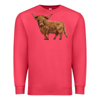 Cardinal highland cow Premium Sweatshirt - BarkalooDesign