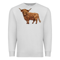Dove Grey highland cow Premium Sweatshirt - BarkalooDesign