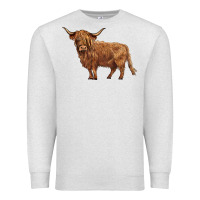 Oatmeal Heather highland cow Premium Sweatshirt - BarkalooDesign