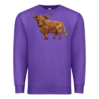 Purple highland cow Premium Sweatshirt - BarkalooDesign