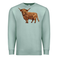 Seafoam highland cow Premium Sweatshirt - BarkalooDesign