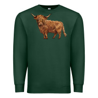 Sports Green highland cow Premium Sweatshirt - BarkalooDesign