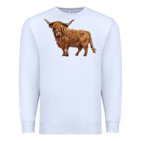 White highland cow Premium Sweatshirt - BarkalooDesign