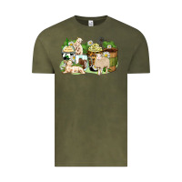 Vintage Olive sheep coffee cups Vintage Tee - Zillion Design Studio