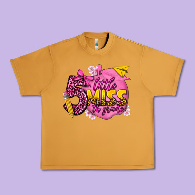Little Miss 5th Grade Urban Heavy Tee Designed By Texasbilliewilder