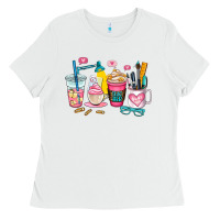 White teacher coffee cup Ladies Tee - AdoDesignShop