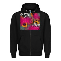 Black pink glitter leopard cowhide Zipper Hoodie - JahusDesignShop