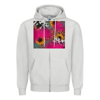 Dove Grey pink glitter leopard cowhide Zipper Hoodie - JahusDesignShop