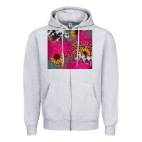 Heather Grey pink glitter leopard cowhide Zipper Hoodie - JahusDesignShop