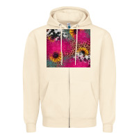 Sandshell pink glitter leopard cowhide Zipper Hoodie - JahusDesignShop