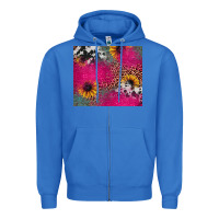 True Royal pink glitter leopard cowhide Zipper Hoodie - JahusDesignShop
