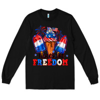 Black 4th of July ice creams tastes like freedom Long Sleeve Tee - Neo Western