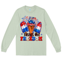 Matcha 4th of July ice creams tastes like freedom Long Sleeve Tee - Neo Western