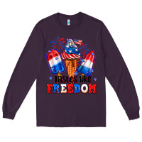 Plum 4th of July ice creams tastes like freedom Long Sleeve Tee - Neo Western