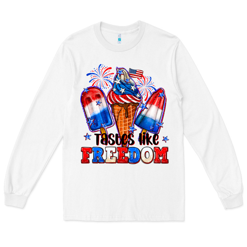 4th Of July Ice Creams Tastes Like Freedom Long Sleeve Tee by Neo Western | Teevron