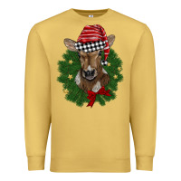 Christmas Wreath Baby Calf Premium Sweatshirt | Teevron