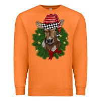 Carrot christmas wreath baby calf Premium Sweatshirt - BarkalooDesign