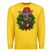 Lemon christmas wreath baby calf Premium Sweatshirt - BarkalooDesign