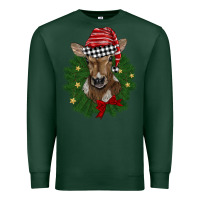 Sports Green christmas wreath baby calf Premium Sweatshirt - BarkalooDesign