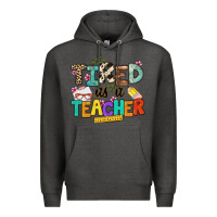 Charcoal Heather tired as a teacher Premium Hoodie - NancyCooperArtShop