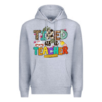 Heather Grey tired as a teacher Premium Hoodie - NancyCooperArtShop