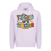 Lilac tired as a teacher Premium Hoodie - NancyCooperArtShop