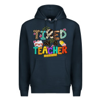 Navy tired as a teacher Premium Hoodie - NancyCooperArtShop