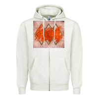 Oatmeal Heather orange glitter Zipper Hoodie - JahusDesignShop