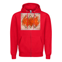 Red orange glitter Zipper Hoodie - JahusDesignShop