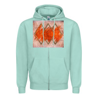 Seafoam orange glitter Zipper Hoodie - JahusDesignShop