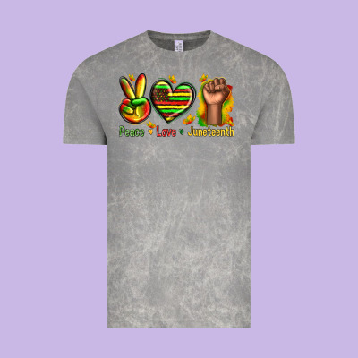 Vintage Tee peace love juneteenth