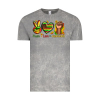 Cloud Rock peace love juneteenth Vintage Tee - texasbilliewilder