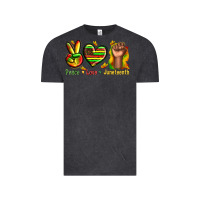 Vintage Black peace love juneteenth Vintage Tee - texasbilliewilder