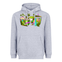Heather Grey coffee cups Heavyweight Hoodie - NancyCooperArtShop