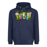 Navy coffee cups Heavyweight Hoodie - NancyCooperArtShop