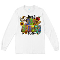 White best bus driver ever Long Sleeve Tee - CowhideDigitalArt