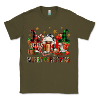 Army Green merry christmas buffalo gnomies Classic Tee - FaDigitalArtStudio