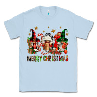 Dusty Blue merry christmas buffalo gnomies Classic Tee - FaDigitalArtStudio