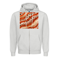 Dove Grey orange glitter Zipper Hoodie - JahusDesignShop