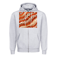 Heather Grey orange glitter Zipper Hoodie - JahusDesignShop