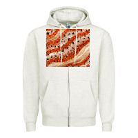 Oatmeal Heather orange glitter Zipper Hoodie - JahusDesignShop