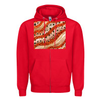Red orange glitter Zipper Hoodie - JahusDesignShop