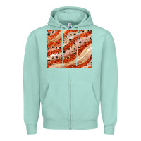 Seafoam orange glitter Zipper Hoodie - JahusDesignShop