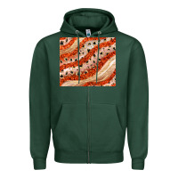 Orange Glitter Zipper Hoodie | Teevron