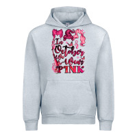 Heather Grey in october we wear pink Urban Hoodie - LillyAllenDesigns