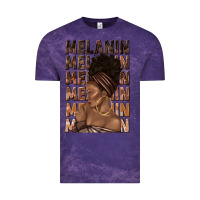 Cloud Purple melanin melanin melanin with afro girl Vintage Tee - texasbilliewilder