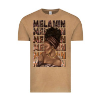 Melanin Melanin Melanin With Afro Girl Vintage Tee | Teevron