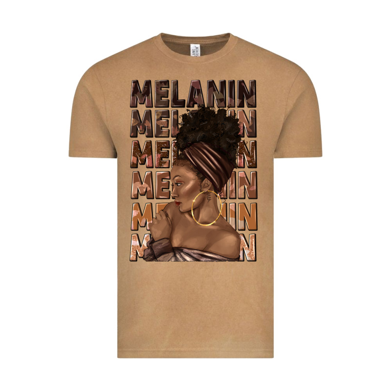 Melanin Melanin Melanin With Afro Girl Vintage Tee by texasbilliewilder | Teevron